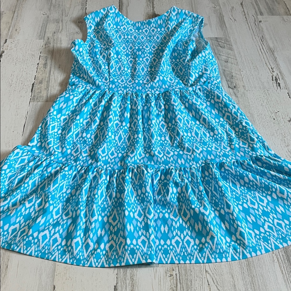 Jude Connally Blue and White Patterned Casual Dress - Picture 6 of 9